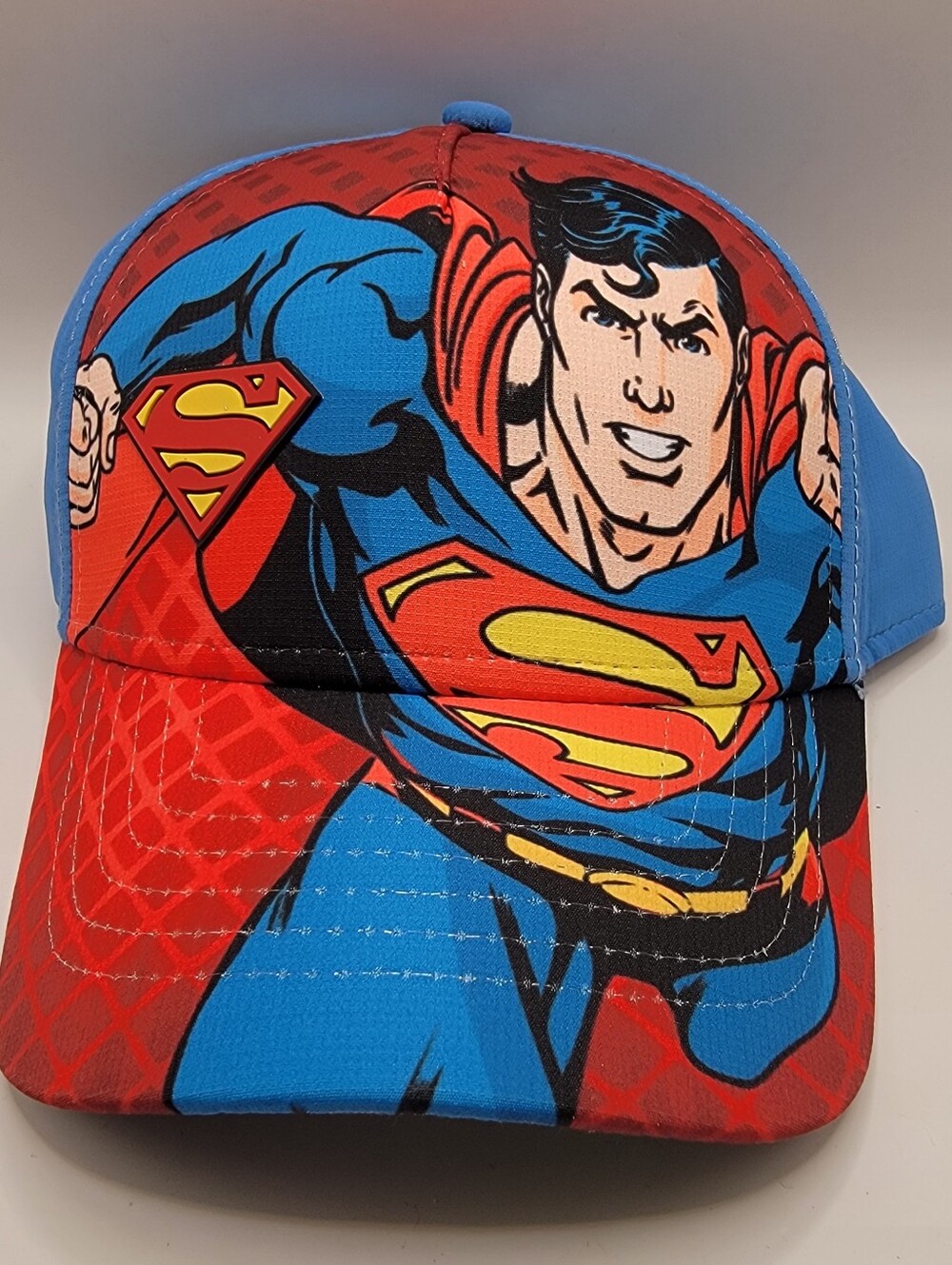 DC Comics Superman Kids Red and Blue Cap with Emblem